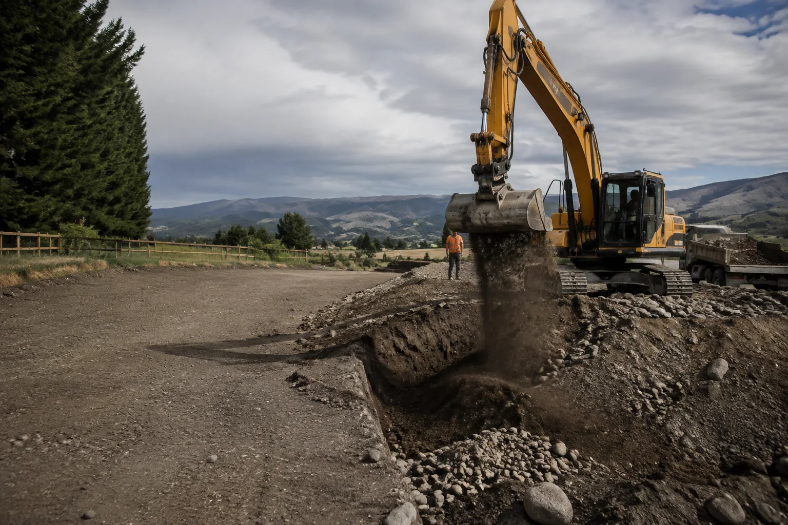 Illustrative earthworks setting in Darfield