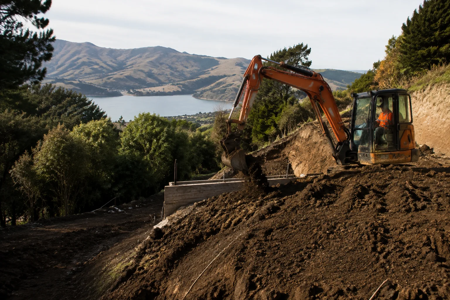 Illustrative earthworks setting in Diamond Harbour