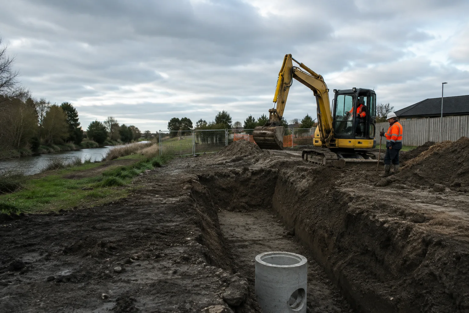 Illustrative earthworks setting in Kaiapoi