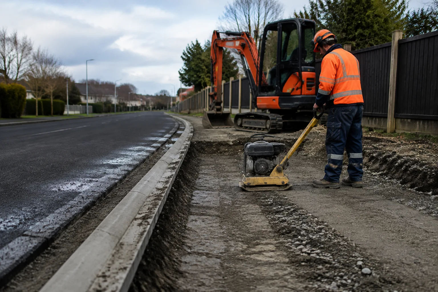 Illustrative kerbing work