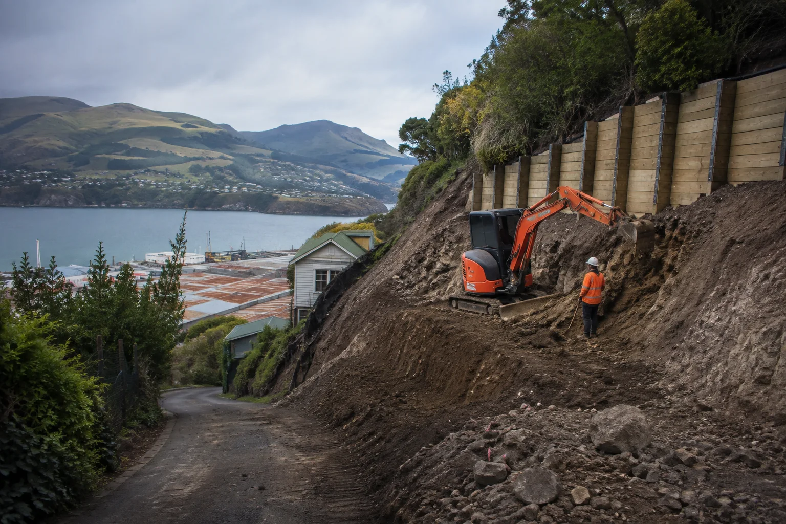 Illustrative earthworks setting in Lyttelton