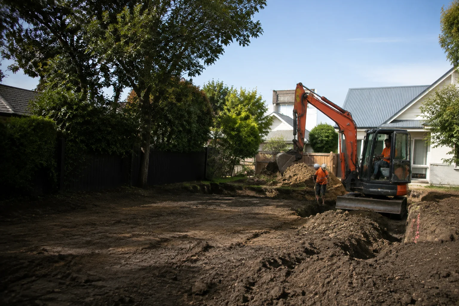 Illustrative earthworks setting in Riccarton