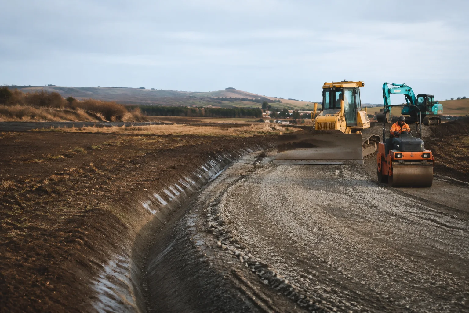 Illustrative roading earthworks work