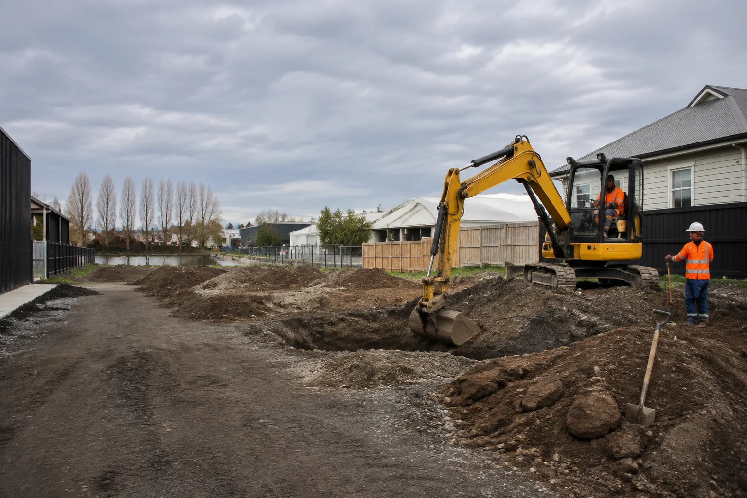 Illustrative earthworks setting in Woolston